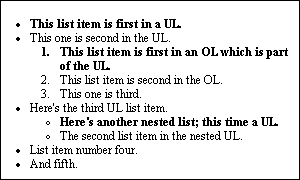 selecting the first child list elements